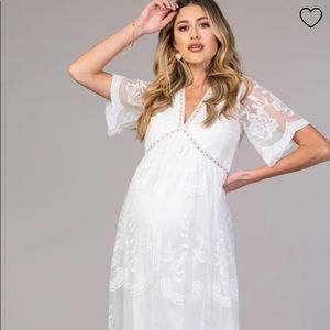 White Lace Overlay Maxi Small and Medium